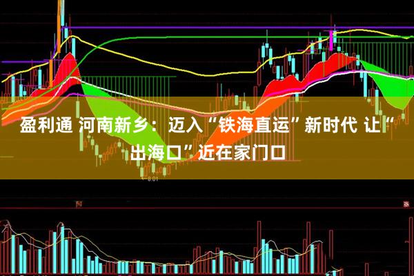 盈利通 河南新乡：迈入“铁海直运”新时代 让“出海口”近在家门口